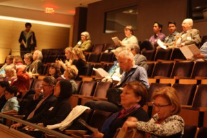 Alumni and supporters at the open dress rehearsal event for the Mozart & Haydn Concert, October 2104